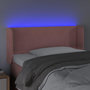 Voir la diapositive 4 : VIDAXL Tete de lit a LED Rose 83x16x78/88 cm Velours