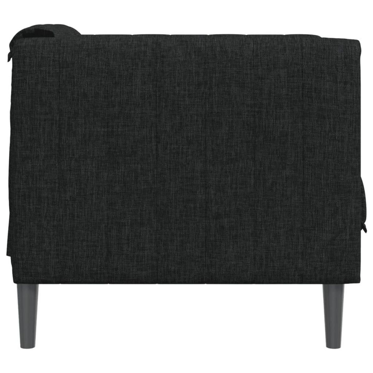 VIDAXL Fauteuil noir tissu