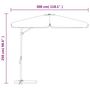 Voir la diapositive 6 : VIDAXL Parasol de jardin avec mat en acier 300 cm Rouge bordeaux