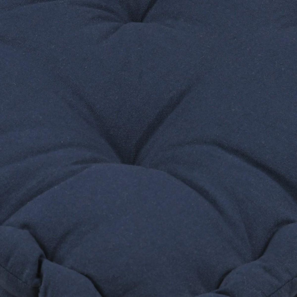 STOF Coussin de sol 45x45x10cm marine et lin 100% coton