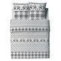 Voir la diapositive 3 : ATELIER DU COTON Housse de couette 240x220 AFLAK + 2 taies coton 57 fils