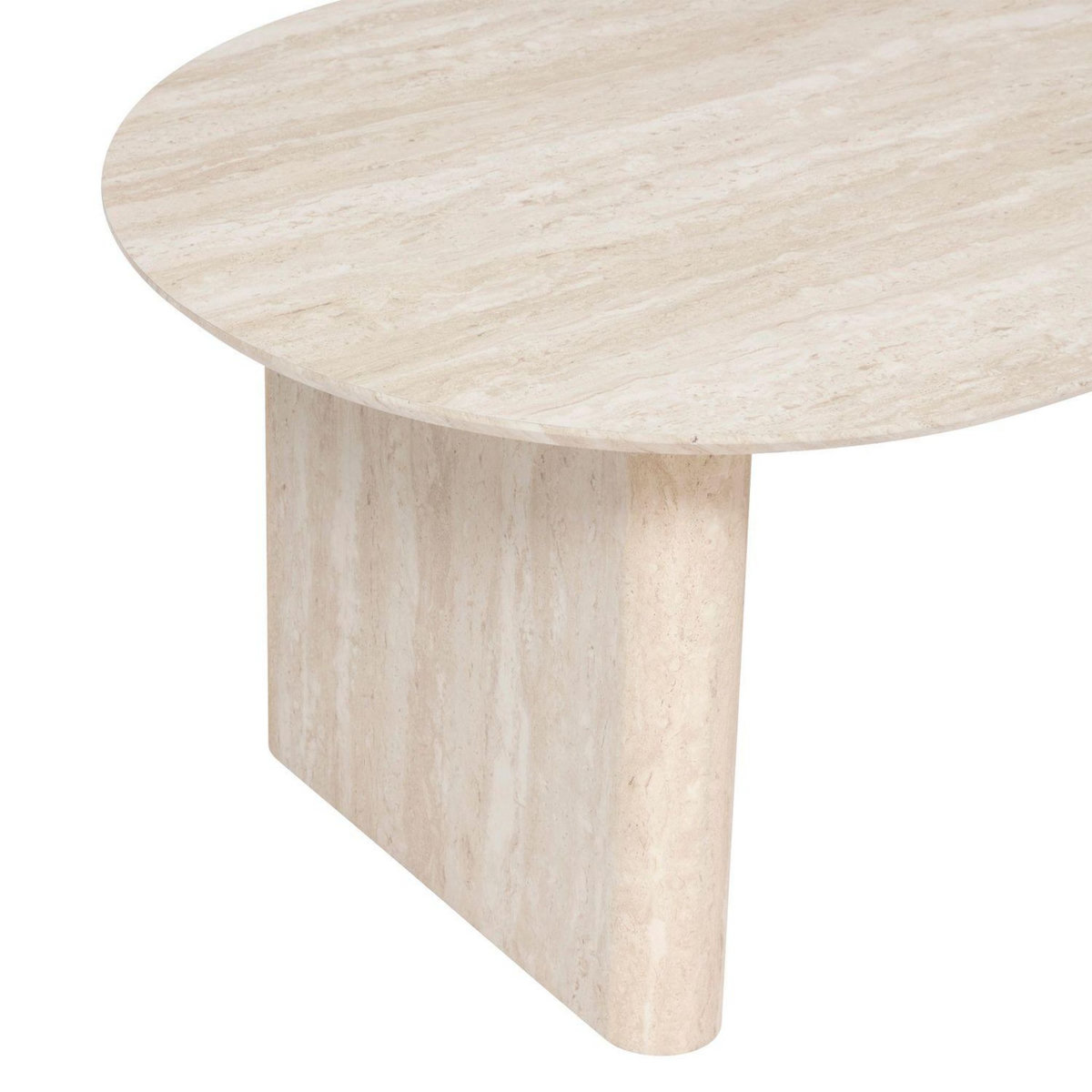 ATMOSPHERA Table basse en bois effet travertin ANAYA - Beige