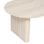 Voir la diapositive 3 : ATMOSPHERA Table basse en bois effet travertin ANAYA - Beige