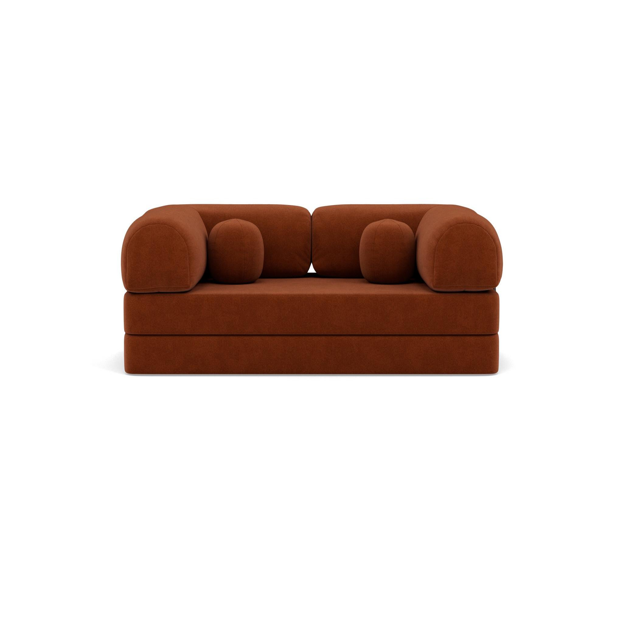 Voir la diapositive 1 : BEST MOBILIER Nebula - canapé 3 places convertible en velours texturé