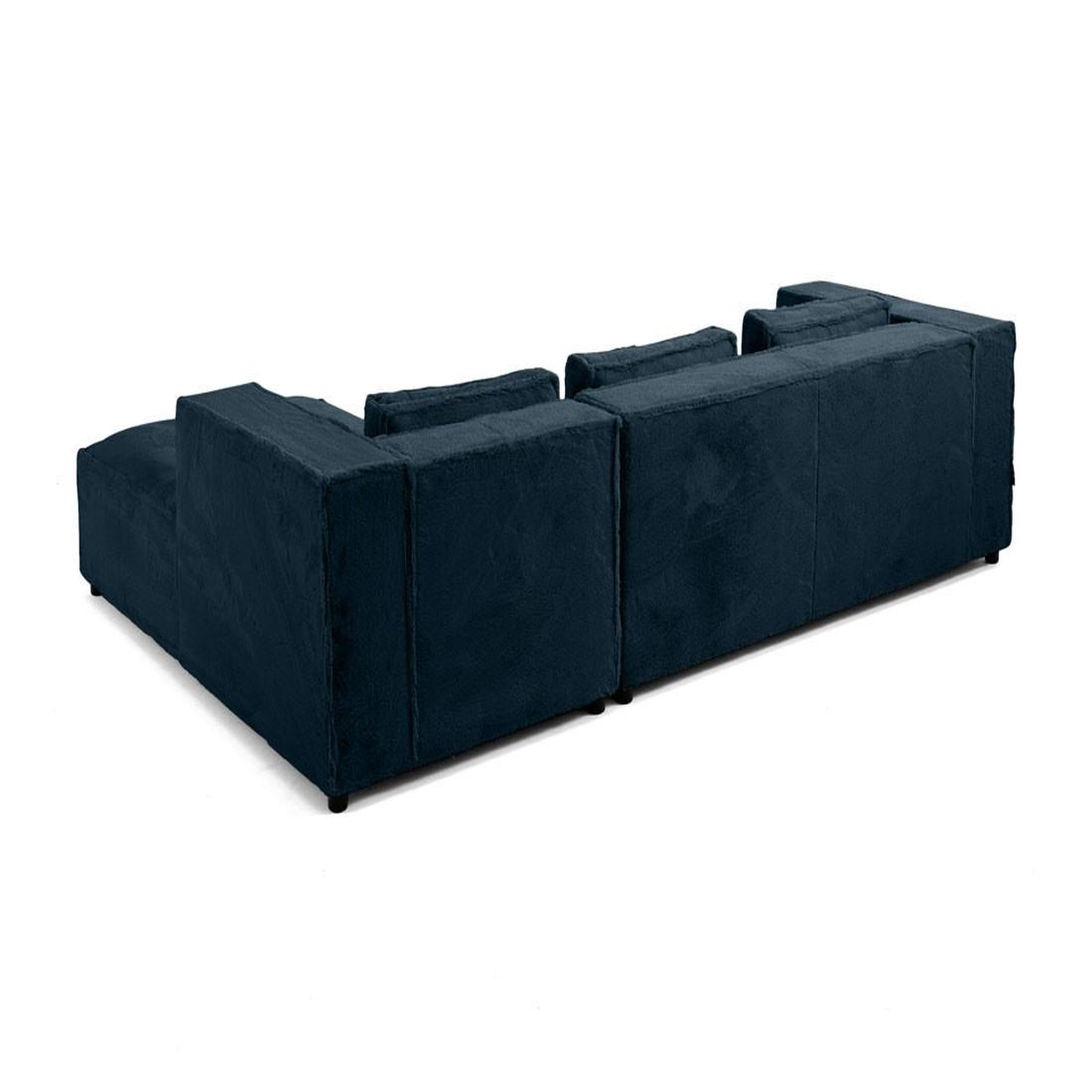 Voir la diapositive 4 : LISA DESIGN Stella - canapé d'angle droit - 4 places - en fausse fourrure
