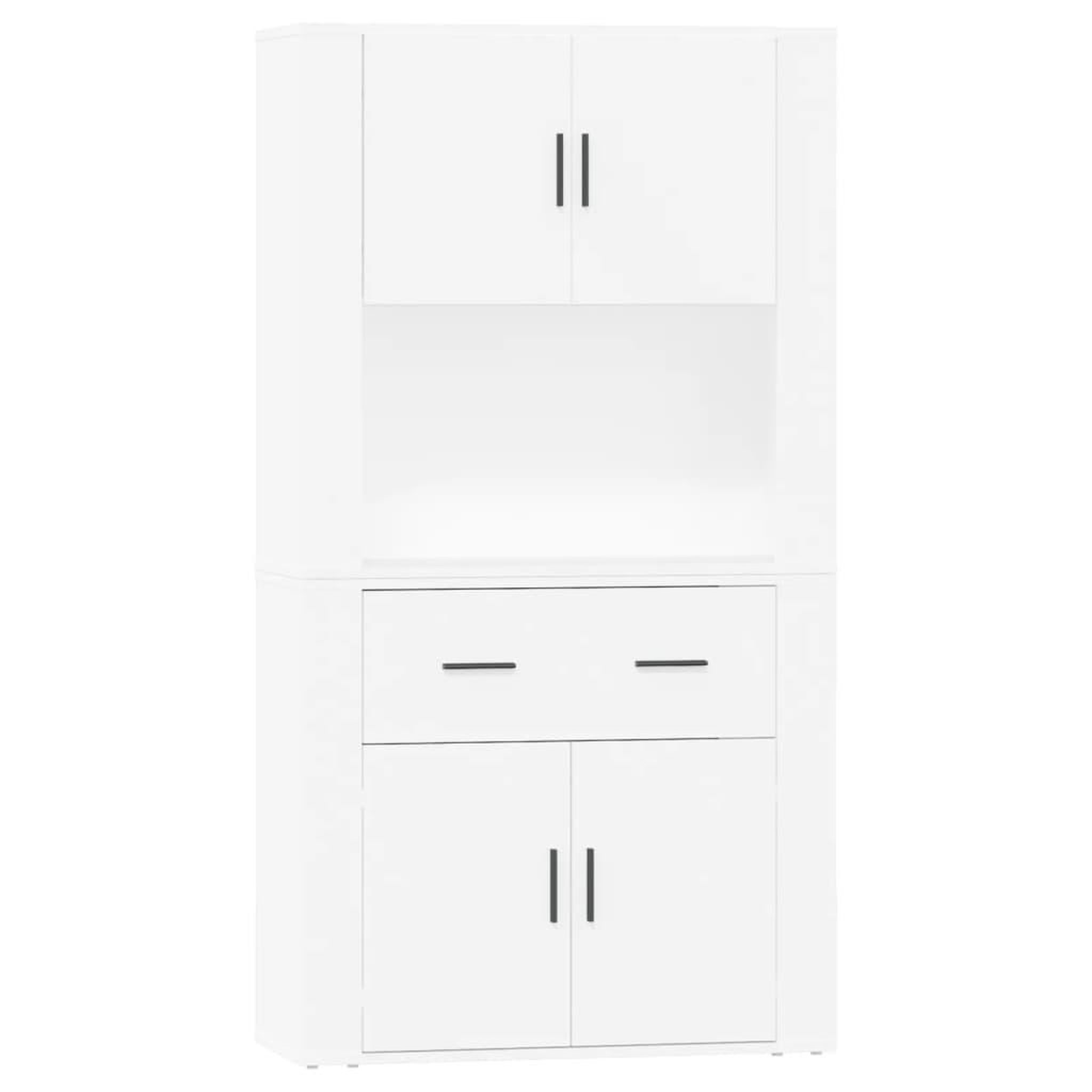 Voir la diapositive 2 : VIDAXL Buffet haut Blanc Bois d'ingenierie