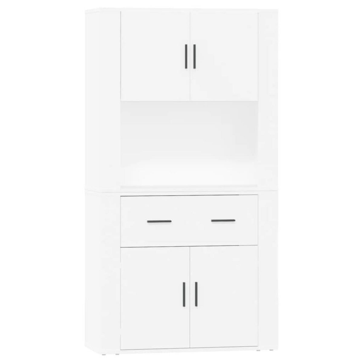 VIDAXL Buffet haut Blanc Bois d'ingenierie