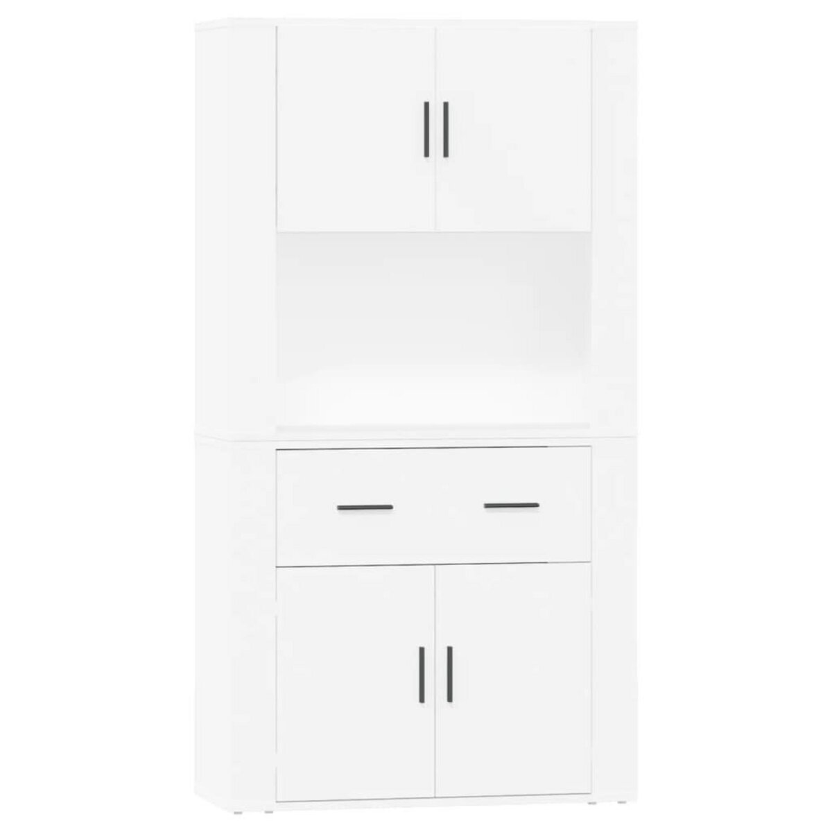VIDAXL Buffet haut Blanc Bois d'ingenierie