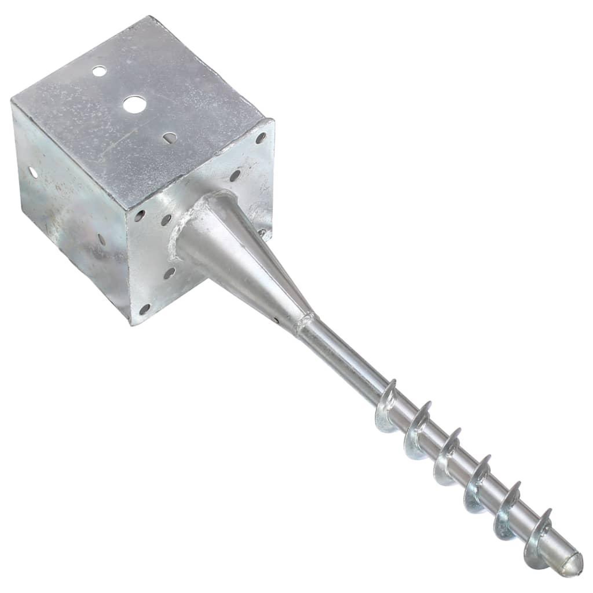 Voir la diapositive 4 : VIDAXL Piquets au sol 2 pcs argente 14x14x58 cm acier galvanise
