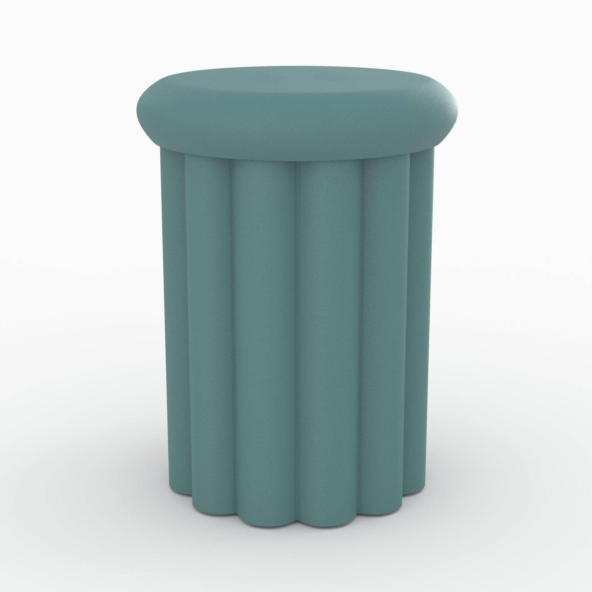 MAISON PAVANE Table d'appoint ronde en métal bleu D37 cm-Aglaé