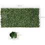 Voir la diapositive 3 : OUTSUNNY Haie Artificiel lierre Brise-Vue décoration Rouleau 3L x 1,5H m Feuillage réaliste Anti-UV Vert foncé