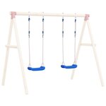 VIDAXL Sieges de balançoire avec cordes 2 pcs bleu 37x15 cm PE
