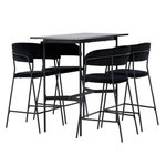 Paris Prix Ensemble Table de Bar & 4 Chaises  Rax & Lui  120cm Noir