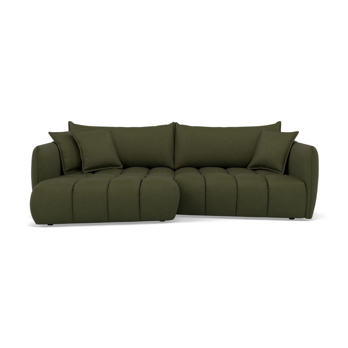 LISA DESIGN Cassiopee - canapé d'angle gauche 4 places en tissu texturé