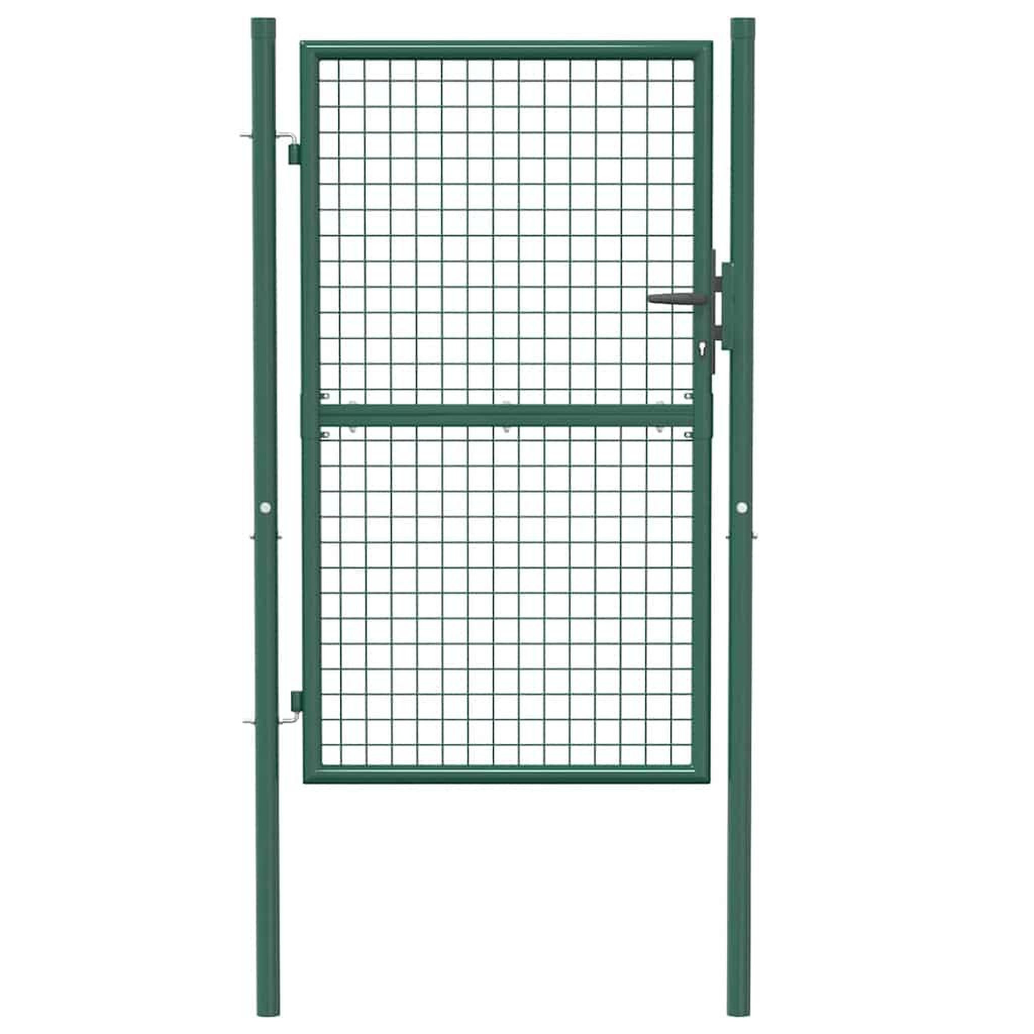 Voir la diapositive 4 : VIDAXL Portail de cloture en acier 100x150 cm vert