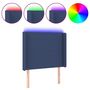 Voir la diapositive 2 : VIDAXL Tete de lit a LED Bleu 103x16x118/128 cm Tissu