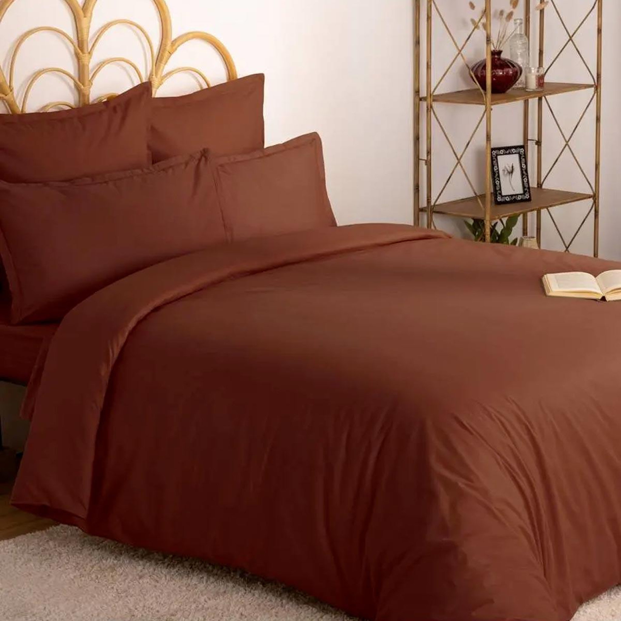 ATMOSPHERA Housse de couette  intérieur  240x220cm terracotta