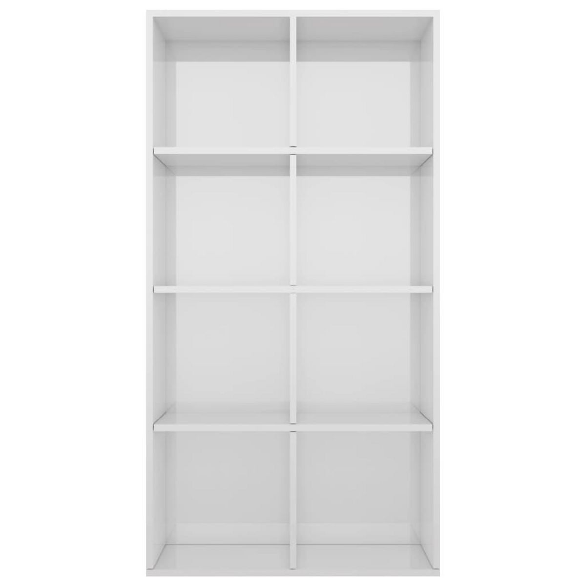 VIDAXL Bibliotheque/Buffet Blanc brillant 66x30x130 cm Bois ingenierie
