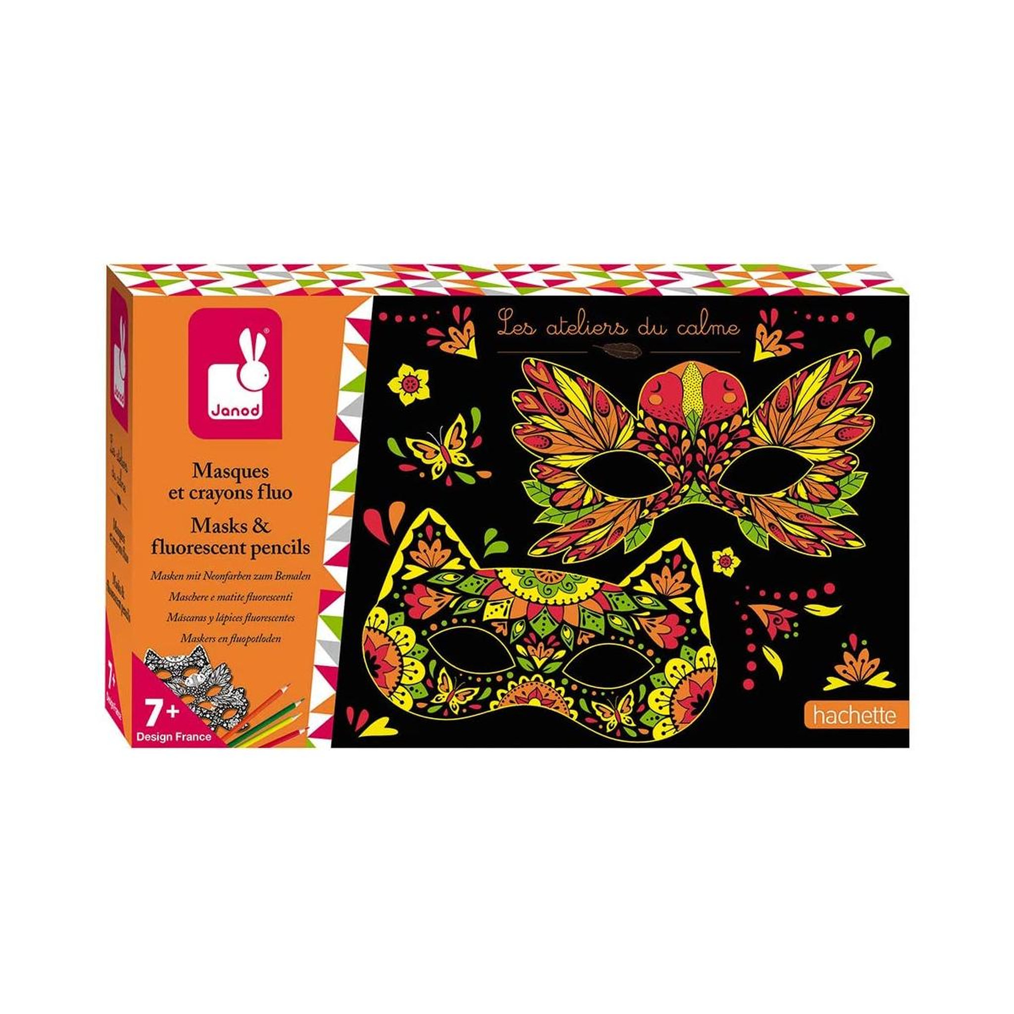 Juratoys-Janod Masques et crayons fluo