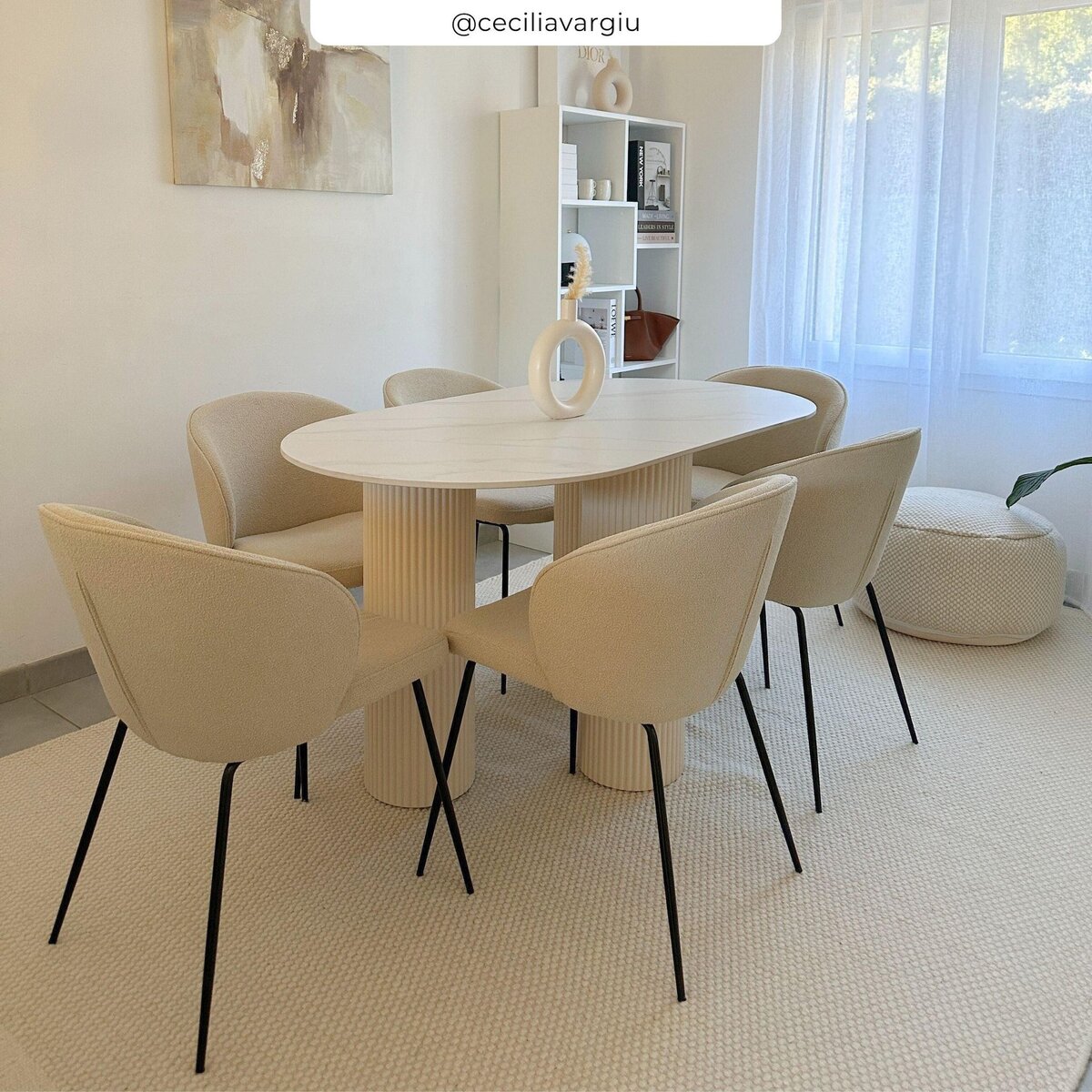 Rendez vous déco Lot de 2 chaises jaunes en tissu bouclette et pied en métal - Groom