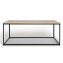 Voir la diapositive 3 : ID MARKET Table basse rectangulaire DETROIT 113 cm design industriel bois et métal