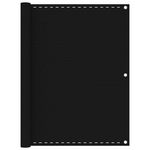 VIDAXL Ecran de balcon Noir 120x600 cm PEHD