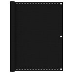 VIDAXL Ecran de balcon Noir 120x600 cm PEHD