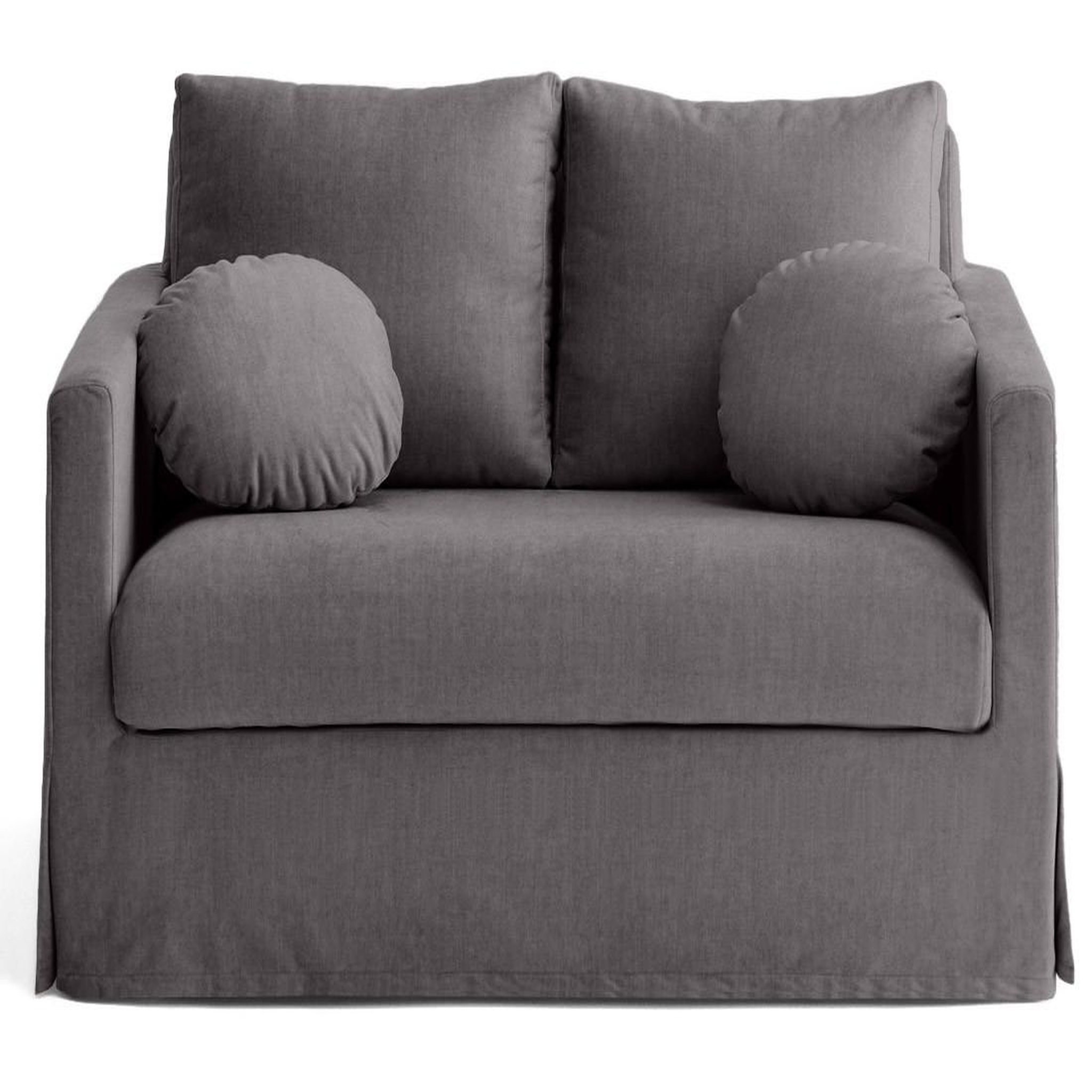 Voir la diapositive 1 : LISA DESIGN Serena - canapé droit déhoussable 2 places en velours