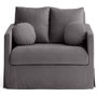 Voir la diapositive 1 : LISA DESIGN Serena - canapé droit déhoussable 2 places en velours