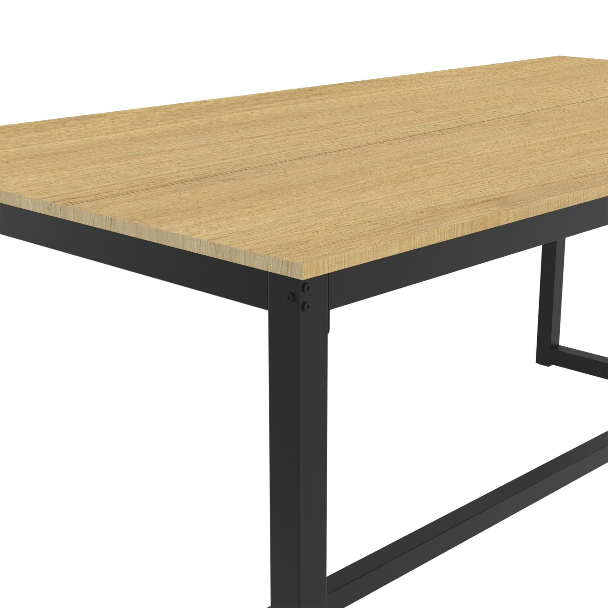 Voir la diapositive 5 : ID MARKET Table à manger rectangle detroit 8 personnes design industriel 150 cm