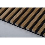 CENTRALE BRICO Panneau acoustique finition chêne en bois fond noir, 120x60 cm