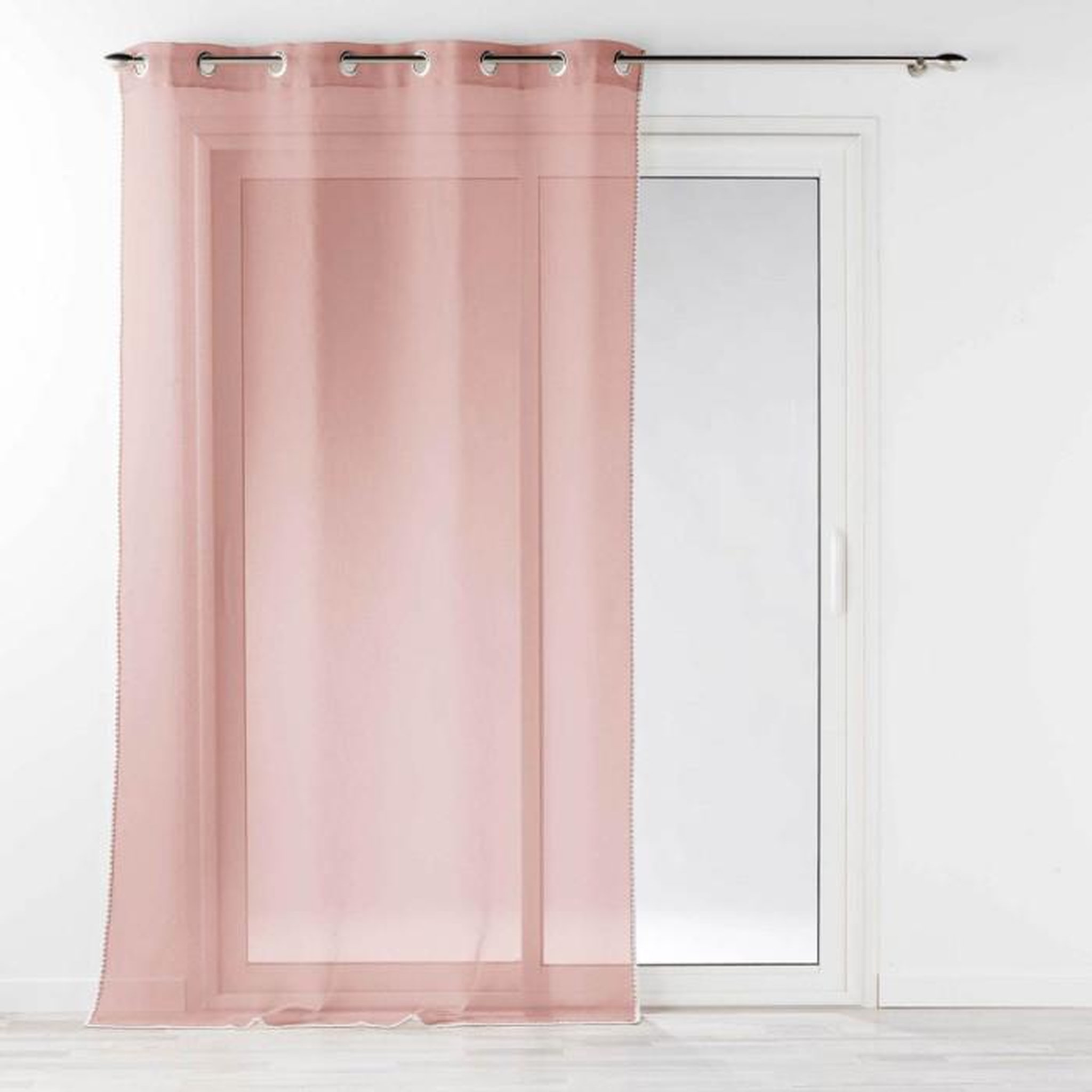 Voir la diapositive 1 : Paris Prix Rideau Voilage à Œillets  Fantaisie Louise  140x240cm Rose
