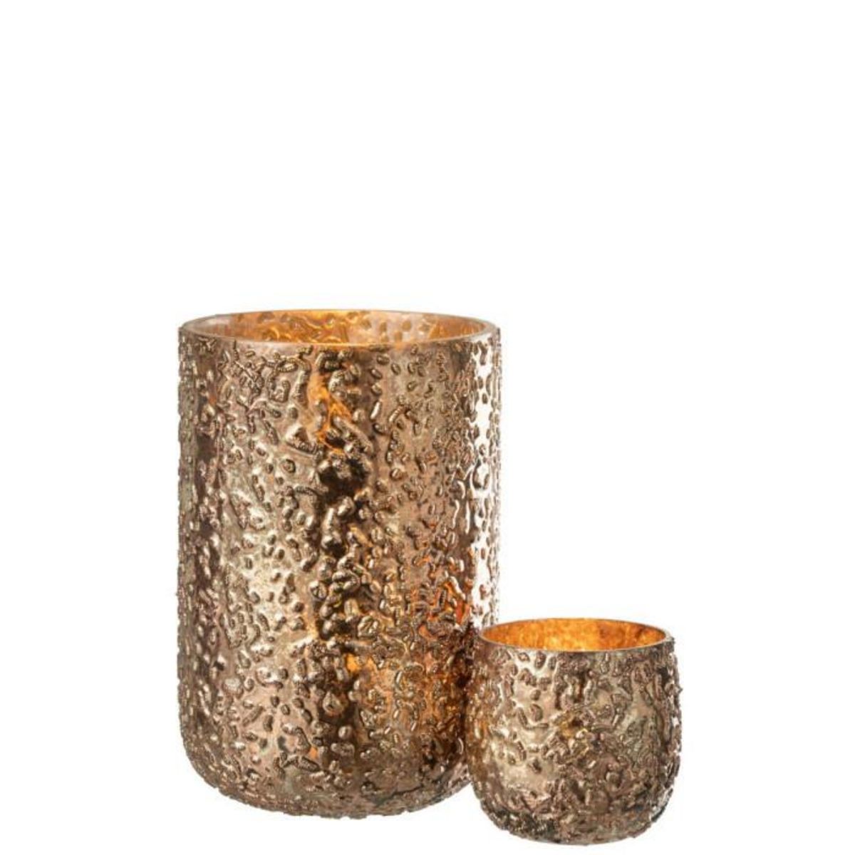 Paris Prix Photophore en Verre  Oxyde  20cm Cuivre