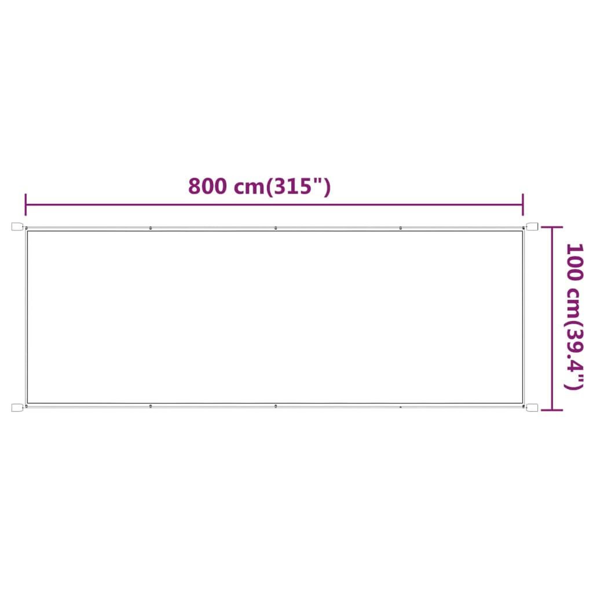 Voir la diapositive 6 : VIDAXL Auvent vertical Anthracite 100x800 cm Tissu oxford