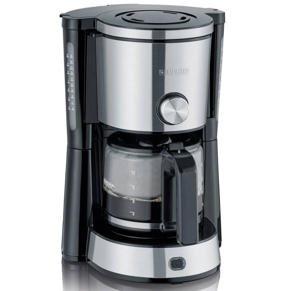 SEVERIN Cafetière filtre 10 tasses 1000w inox/noir - ka4825