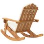 Voir la diapositive 5 : VIDAXL Chaise a bascule Adirondack avec coussins bois massif d'acacia