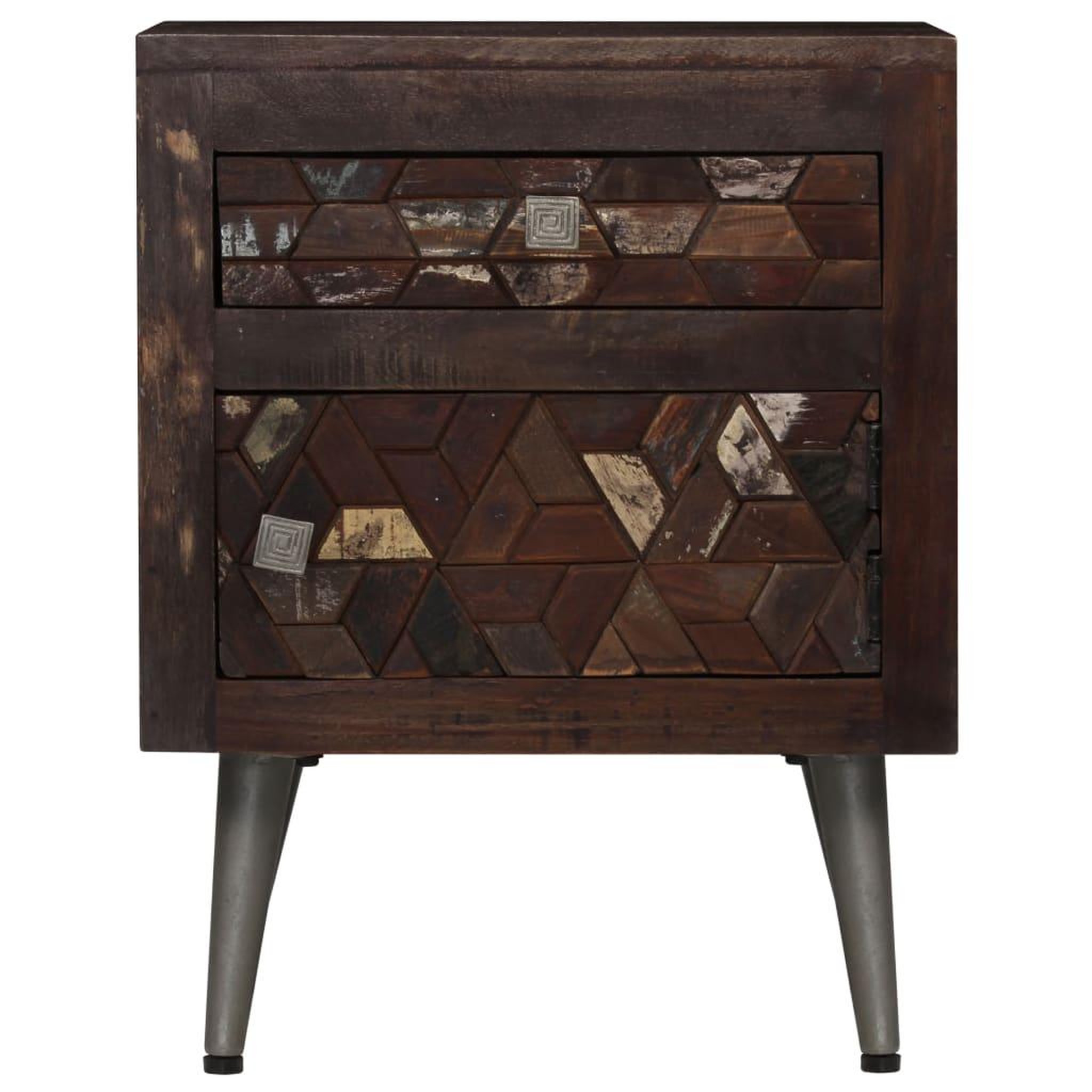 Voir la diapositive 2 : VIDAXL Table de chevet Bois de recuperation solide 40 x 30 x 50 cm