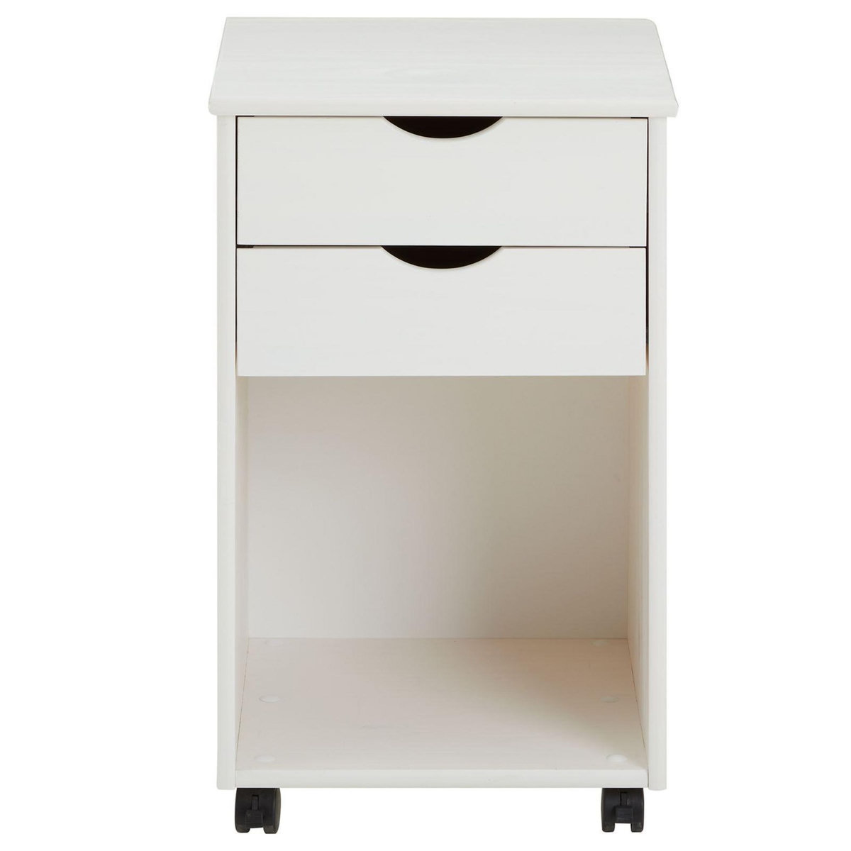 IDIMEX Caisson de bureau sur roulettes KANO, avec 2 tiroirs, en pin massif