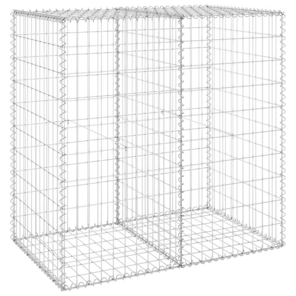 VIDAXL Mur en gabion avec couvercles Acier galvanise 100x60x100 cm