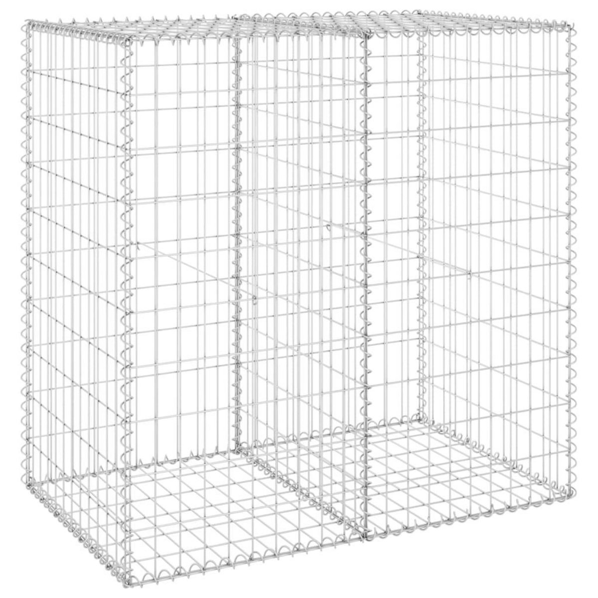 VIDAXL Mur en gabion avec couvercles Acier galvanise 100x60x100 cm