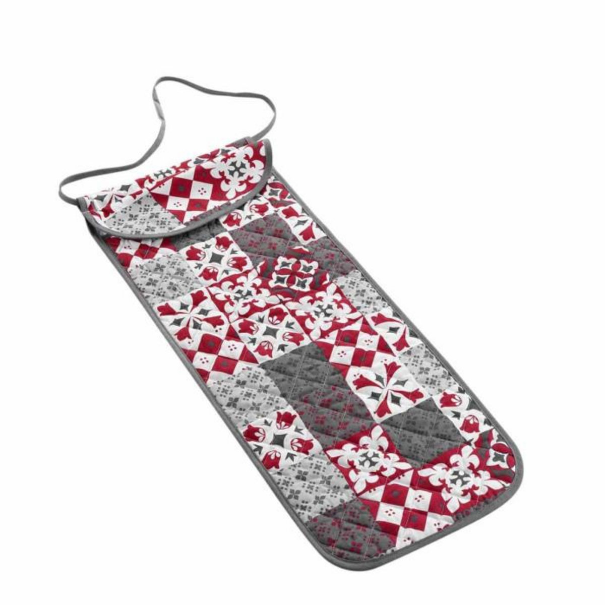 Paris Prix Sac à Pain  Credence  28x70cm Gris & Rouge