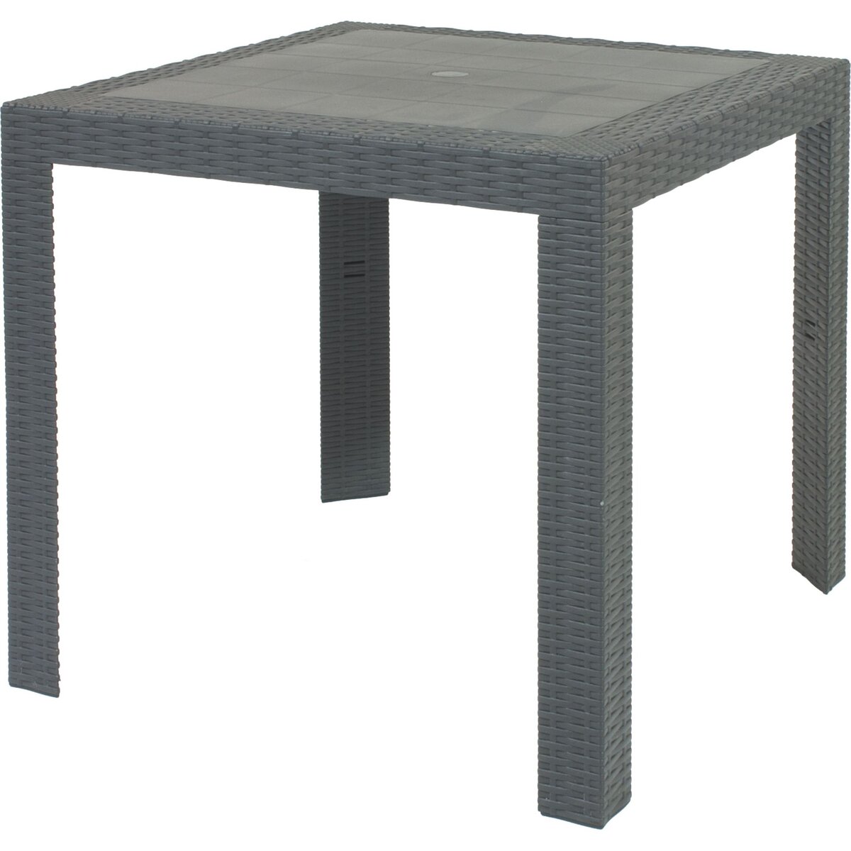 ARETA Table de jardin - 2/4 places - Résine - Gris anthracite - SATURNO