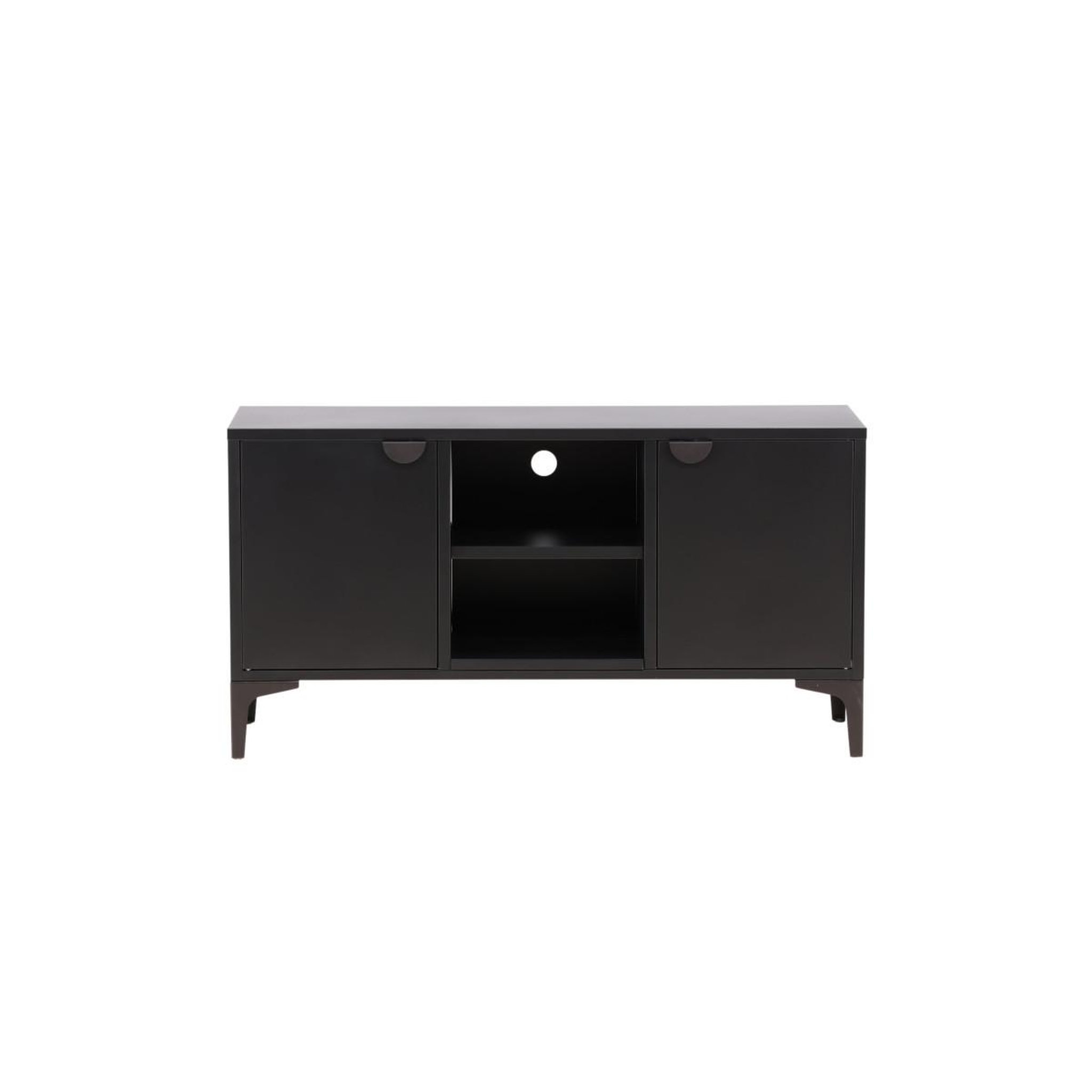 Voir la diapositive 2 : Paris Prix Meuble tv 2 portes  piring  120cm noir