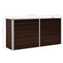 Voir la diapositive 6 : VIDAXL Lit sureleve de jardin Marron 160x40x77 cm Acier galvanise