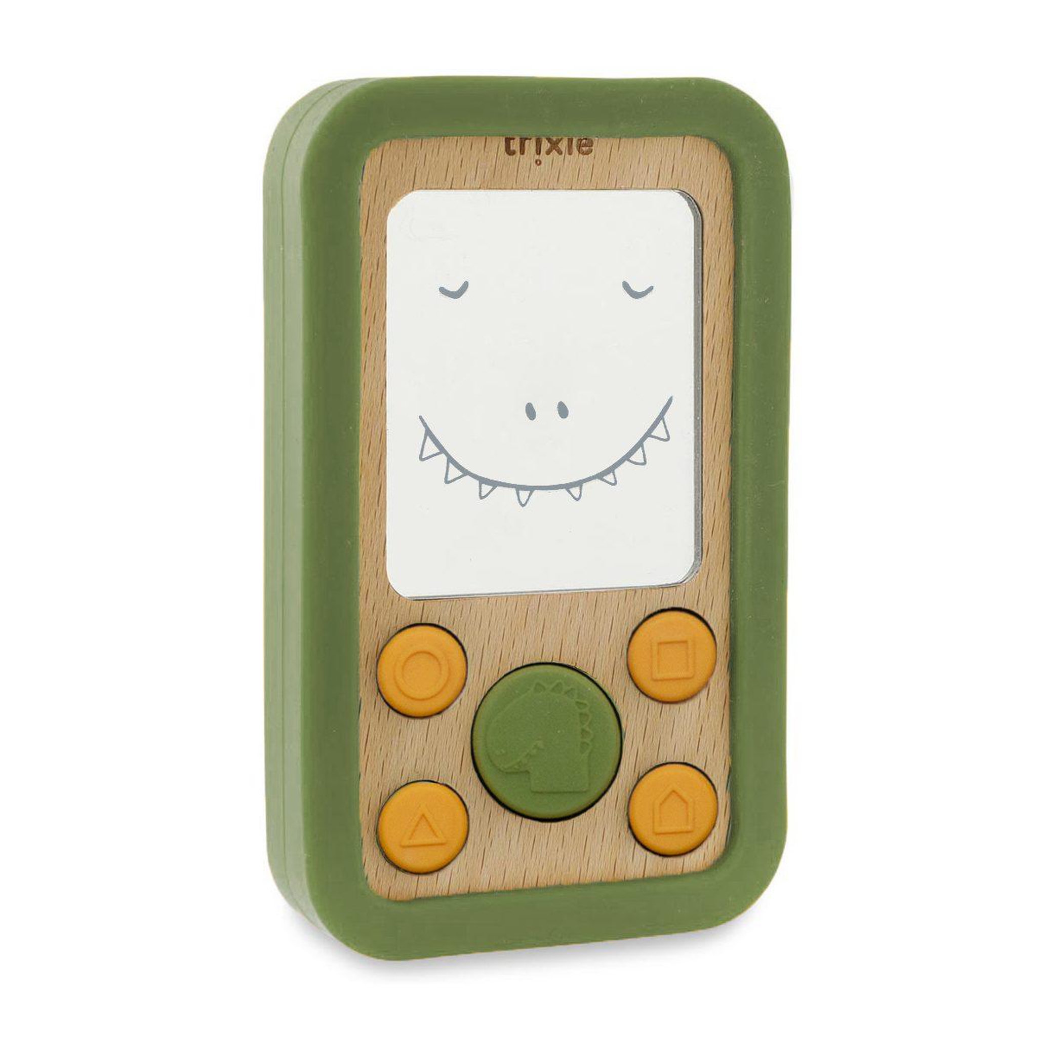 Trixie Telephone bebe en silicone et bois - mr. Dino