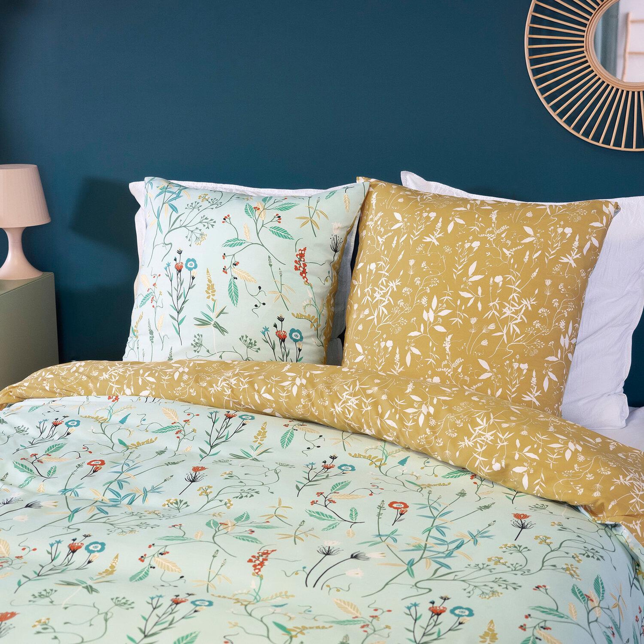 Voir la diapositive 4 : Home collection Parure de couette 3pcs microfibre florissane
