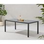 Voir la diapositive 5 : MARKET24 Ensemble repas de jardin : Table 180 cm + 8 chaises - Structure aluminium - Plateau verre trempé - Gris