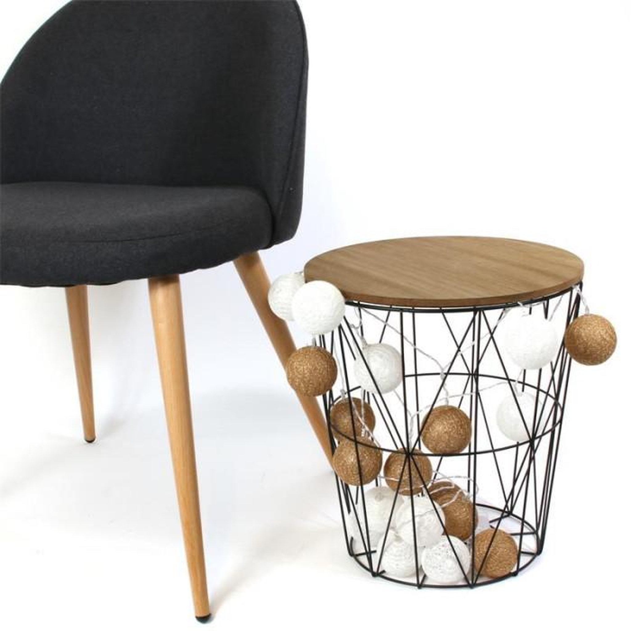 Voir la diapositive 3 : The Home Deco Factory Guirlande lumineuse à led  20 boules  315cm or