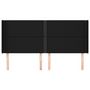 Voir la diapositive 3 : VIDAXL Tete de lit avec oreilles Noir 203x16x118/128 cm Tissu