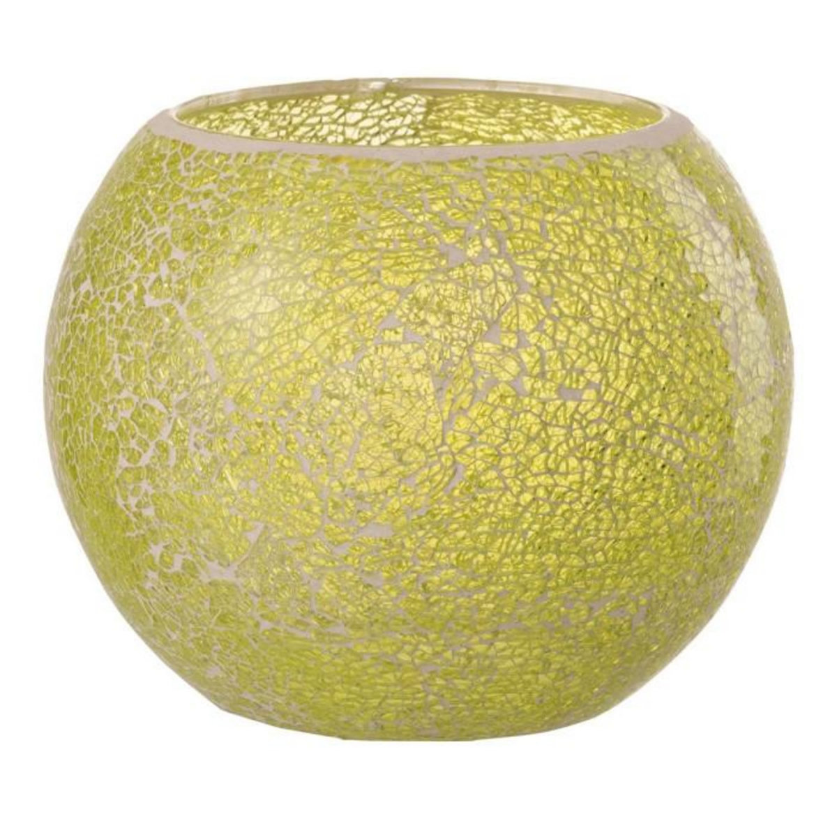 Paris Prix Photophore Rond Déco  Mosaïques  20cm Jaune